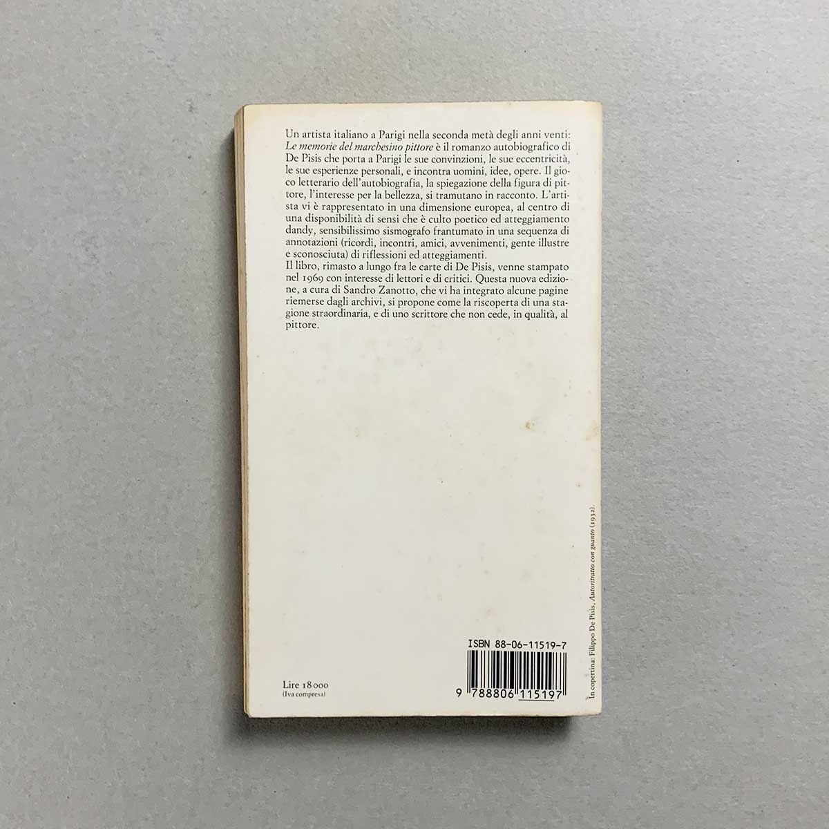 libro-usato-le-memorie-del-marchesino-pittore-filippo-de-pisis-einaudi-quarta-copertina