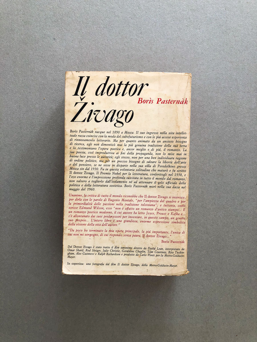 libroildottorzivagoborispasternakgliastrifeltrinellicopertinaretro